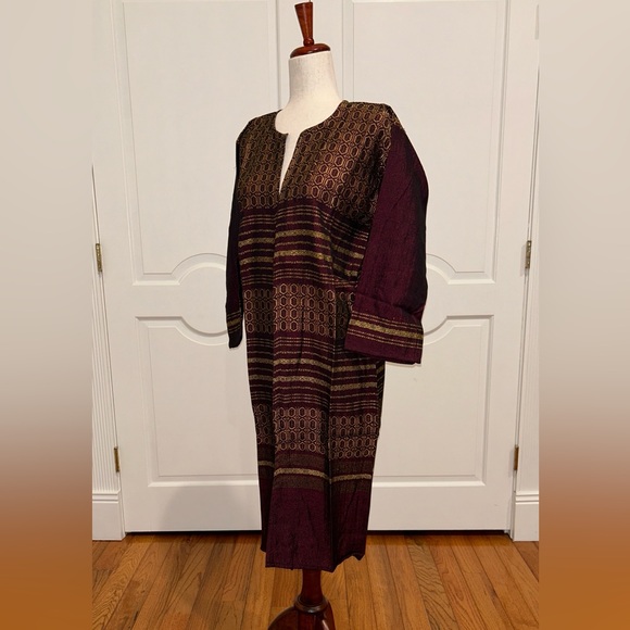 Hand loom vintage long blazer made in Oaxaca mex. - Picture 5 of 7